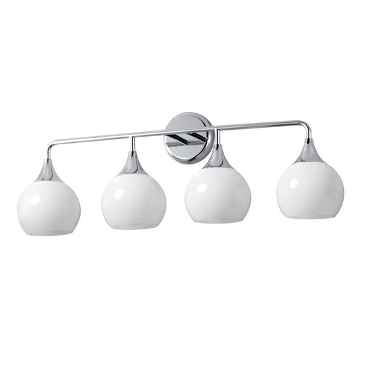 Maxim Lighting Neve 4 Light Bath Vanity, Polished Chrome/Marble