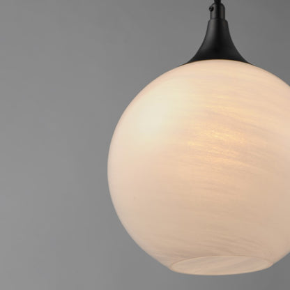 Maxim Lighting Neve 1 Light Single Pendant, Black/Marble