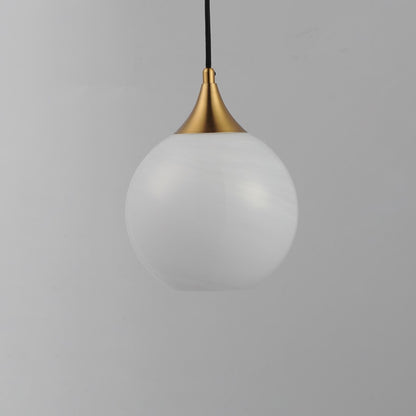 Maxim Lighting Neve 1 Light Single Pendant, Aged Brass/Marble