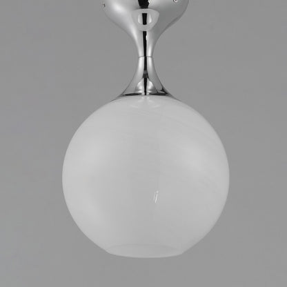 Maxim Lighting Neve 1 Light Semi-Flush Mount, Polished Chrome/Marble