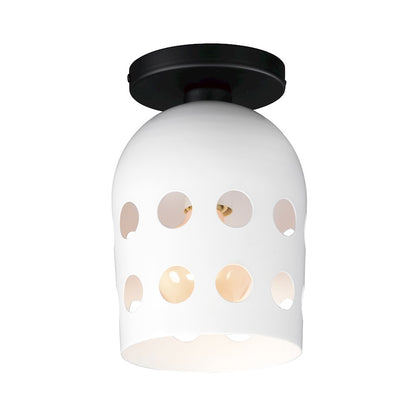 Maxim Lighting Dottie 1 Light Flush Mount, Black/White