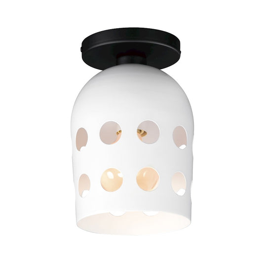 Maxim Lighting Dottie 1 Light Flush Mount, Black/White