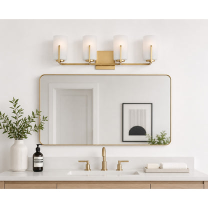Maxim Lighting Dart 4-Light Bath Vanity, Satin Brass - 21284SWSBR