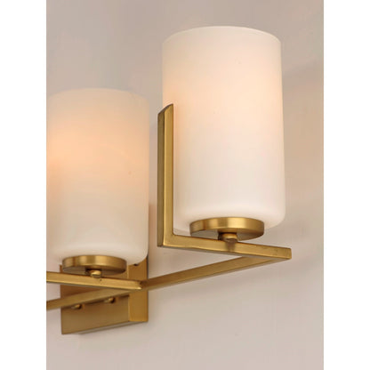 Maxim Lighting Dart 4-Light Bath Vanity, Satin Brass - 21284SWSBR