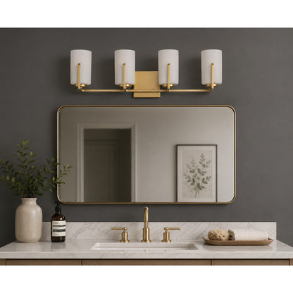 Maxim Lighting Dart 4-Light Bath Vanity, Satin Brass - 21284SWSBR