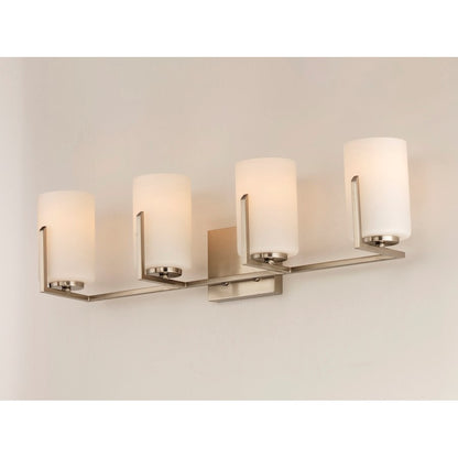 Maxim Lighting Dart 4-Light Bath Vanity, Satin Brass - 21284SWSBR