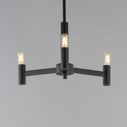 Maxim Lighting Emana 3 Light 9.75" Chandelier, Black