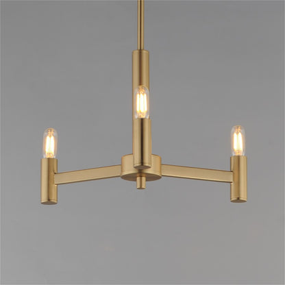 Maxim Lighting Emana 3 Light 9.75" Chandelier, Natural Aged Brass