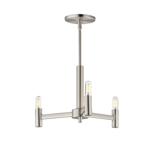 Maxim Lighting Emana 3 Light 9.75" Chandelier, Satin Nickel - 21363SN