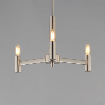 Maxim Lighting Emana 3 Light 9.75" Chandelier, Satin Nickel