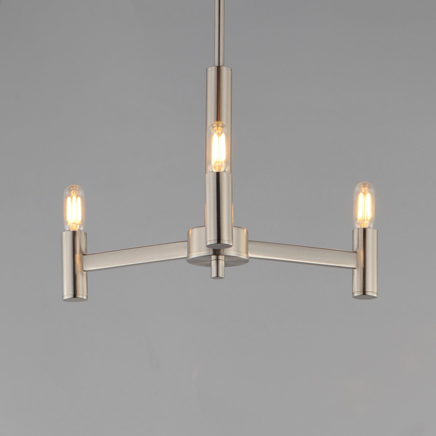 Maxim Lighting Emana 3 Light 9.75" Chandelier, Satin Nickel