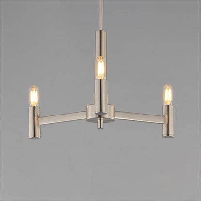 Maxim Lighting Emana 3 Light 9.75" Chandelier, Satin Nickel