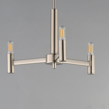 Maxim Lighting Emana 3 Light 9.75" Chandelier, Satin Nickel