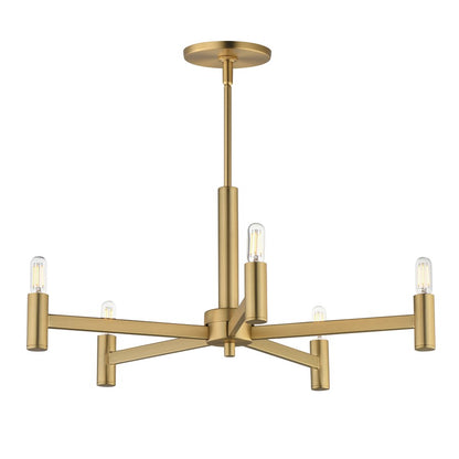 Maxim Lighting Emana 5 Light 10.5" Chandelier, Natural Aged Brass - 21365NAB
