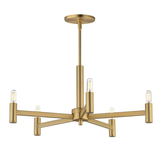 Maxim Lighting Emana 5 Light 10.5" Chandelier, Natural Aged Brass - 21365NAB