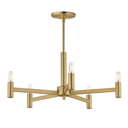 Maxim Lighting Emana 5 Light 10.5" Chandelier, Natural Aged Brass