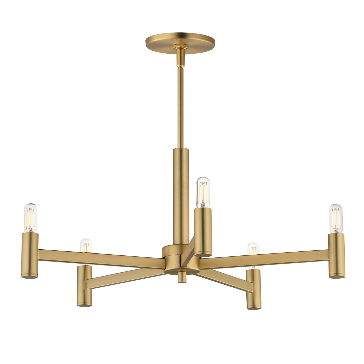 Maxim Lighting Emana 5 Light 10.5" Chandelier, Natural Aged Brass