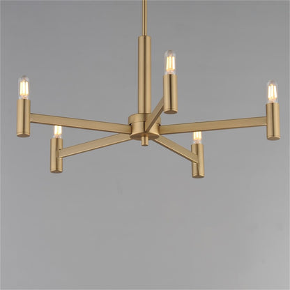 Maxim Lighting Emana 5 Light 10.5" Chandelier, Natural Aged Brass