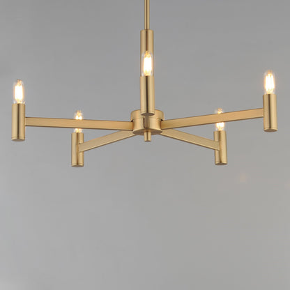 Maxim Lighting Emana 5 Light 10.5" Chandelier, Natural Aged Brass