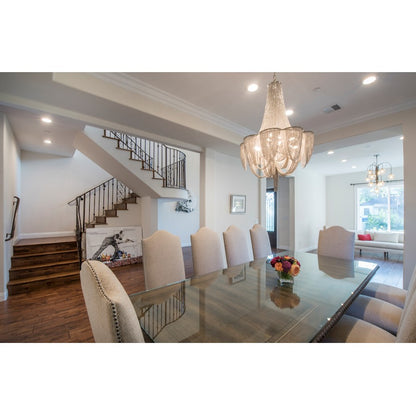 Chantilly Chandelier, Polished Nickel
