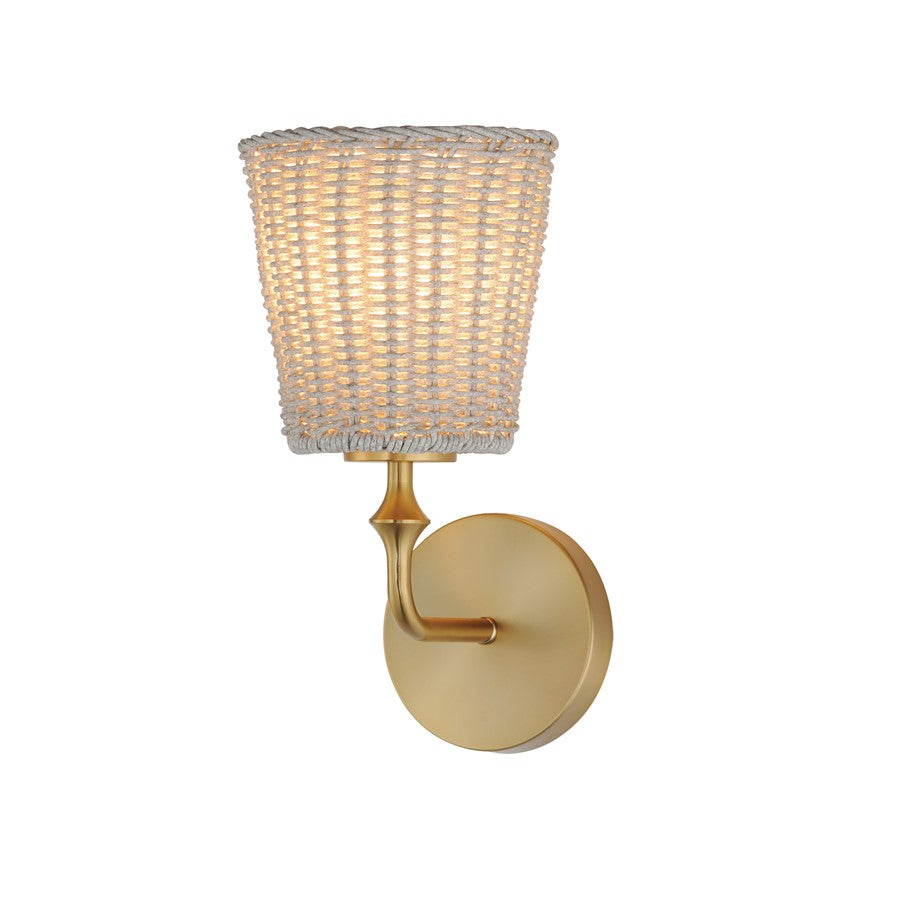 Maxim Lighting Baja 1 Light Wall Sconce, Natural Aged Brass - 21481WWTNAB