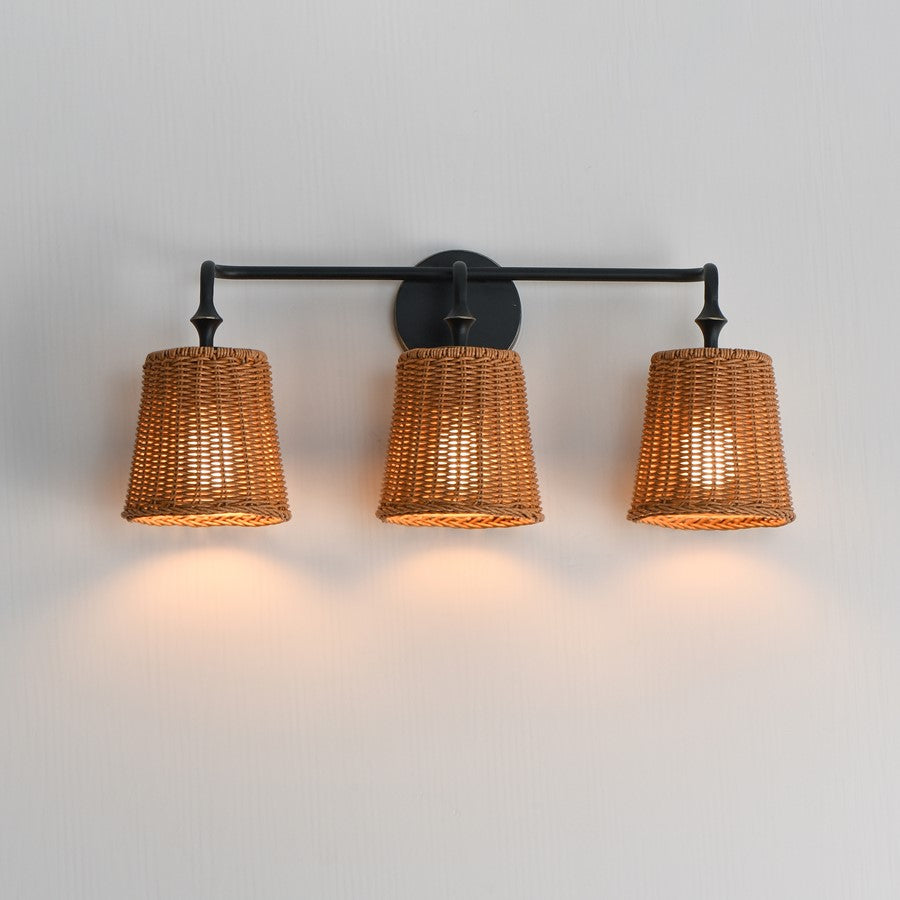 Maxim Lighting Baja 3 Light Bath Vanity, Dark Bronze