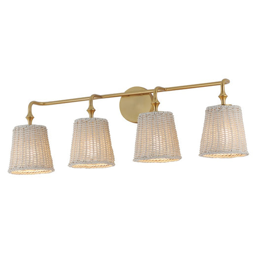 Maxim Lighting Baja 4 Light Bath Vanity, Natural Aged Brass