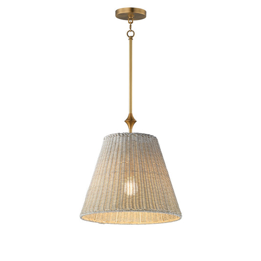 Maxim Lighting Baja 1Lt 17.5" Single Pendant, Natural Aged Brass