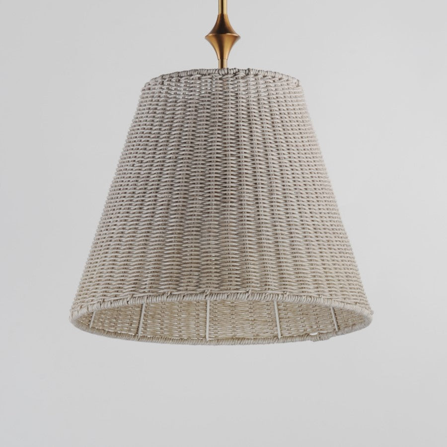 Maxim Lighting Baja 1Lt 17.5" Single Pendant, Natural Aged Brass