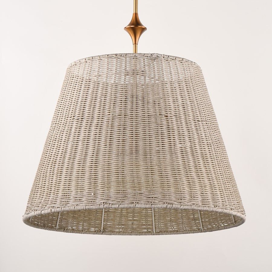 Maxim Lighting Baja 3Lt 23.5" Single Pendant, Natural Aged Brass