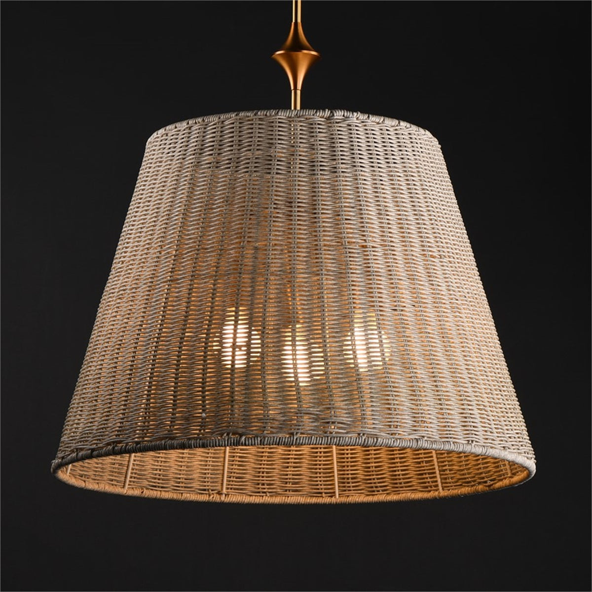 Maxim Lighting Baja 3Lt 23.5" Single Pendant, Natural Aged Brass