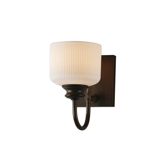 Maxim Lighting Bisque 1 Light Wall Sconce, Oil Rubbed Bronze/White