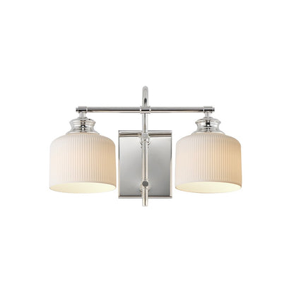 Maxim Lighting Bisque 2 Light Wall Sconce, Polished Nickel/White - 21492WTPN