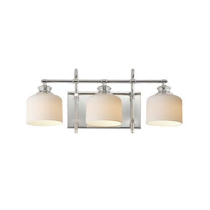 Maxim Lighting Bisque 3 Light Bath Vanity, Polished Nickel/White - 21493WTPN
