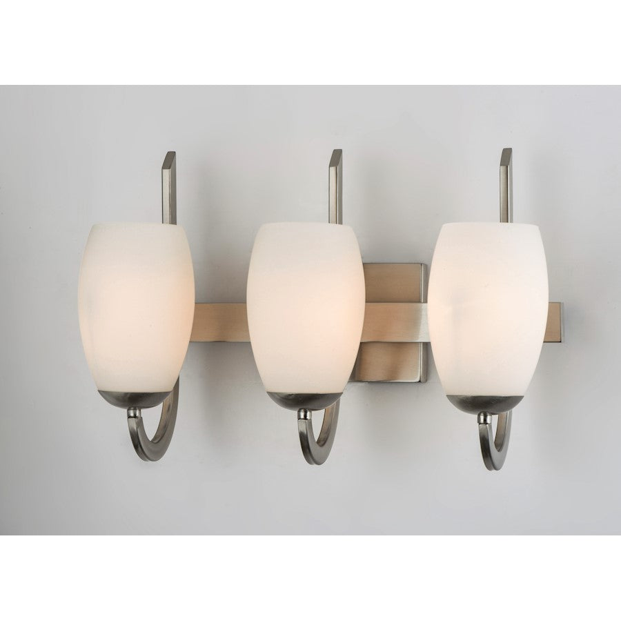 Maxim Lighting Taylor 3 Light Bath Vanity, Satin Nickel