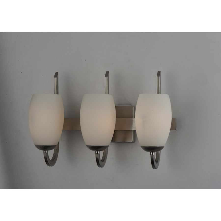 Maxim Lighting Taylor 3 Light Bath Vanity, Satin Nickel