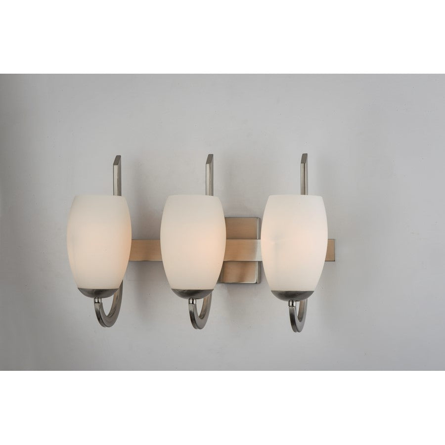 Maxim Lighting Taylor 3 Light Bath Vanity, Satin Nickel