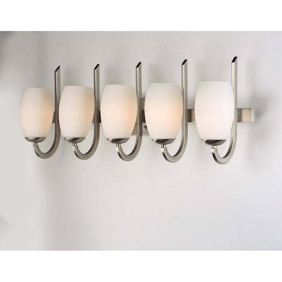 Maxim Lighting Taylor 5 Light Bath Vanity, Satin Nickel