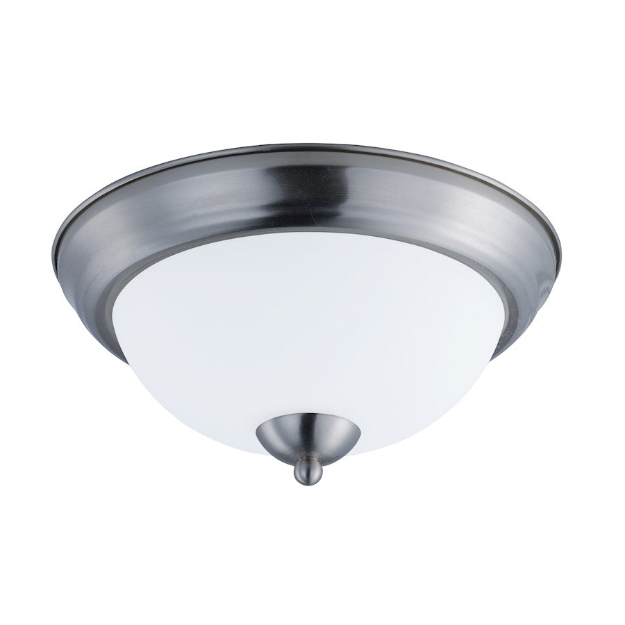 Maxim Lighting 5.5' x 11.25' Taylor 2 Lt Flush Mount, Nickel/White