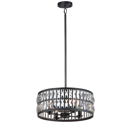 4 Light Pendant, Black