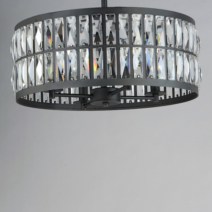 4 Light Pendant, Black