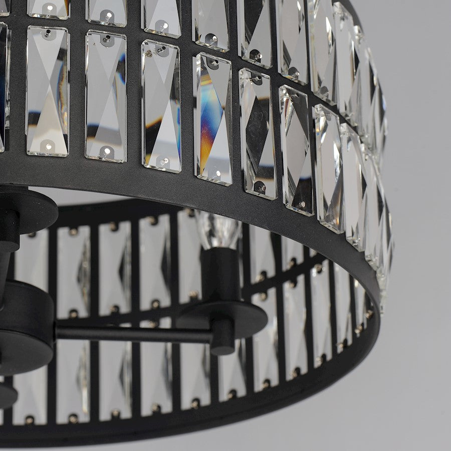 4 Light Pendant, Black