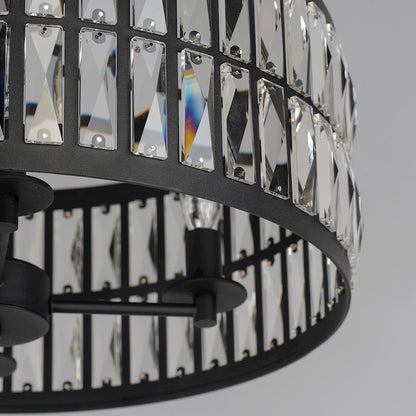 4 Light Pendant, Black