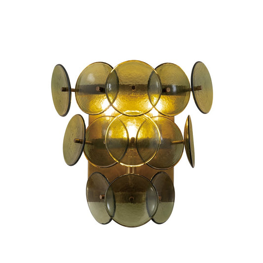 Maxim Lighting Loren 3Lt Wall Sconce, Weathered Brass/Green Vintage