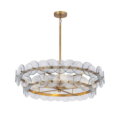 Maxim Lighting Loren 4Lt 30" Chandelier, Weathered Brass/Clear