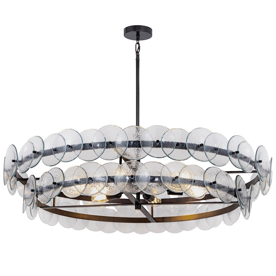 Maxim Lighting Loren 6 Light 42" Chandelier, Gunmetal/Textured Clear