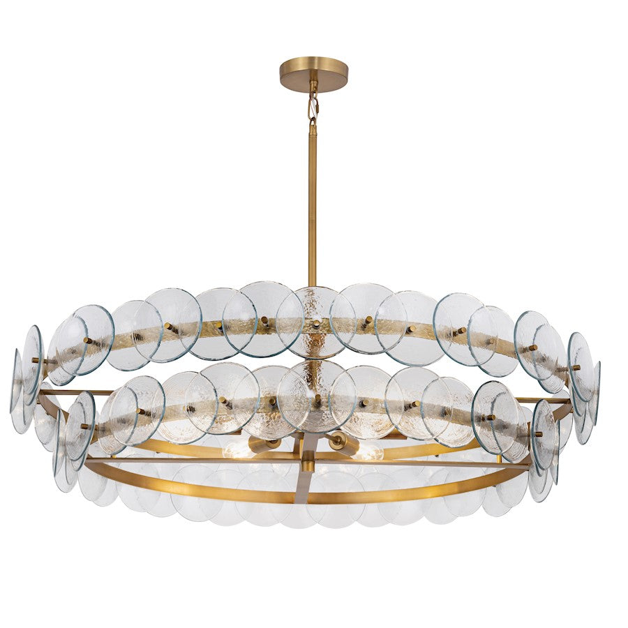 Maxim Lighting Loren 6Lt 42" Chandelier, Weathered Brass/Clear