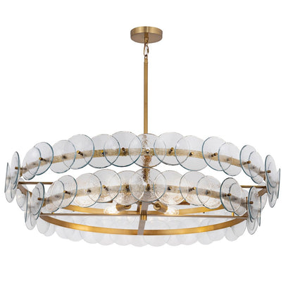 Maxim Lighting Loren 6Lt 42" Chandelier, Weathered Brass/Clear