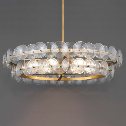 Maxim Lighting Loren 6Lt 42" Chandelier, Weathered Brass/Clear