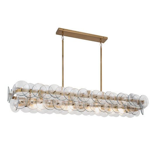 Maxim Lighting Loren 4Lt 54" Linear Chandelier, Brass/Clear